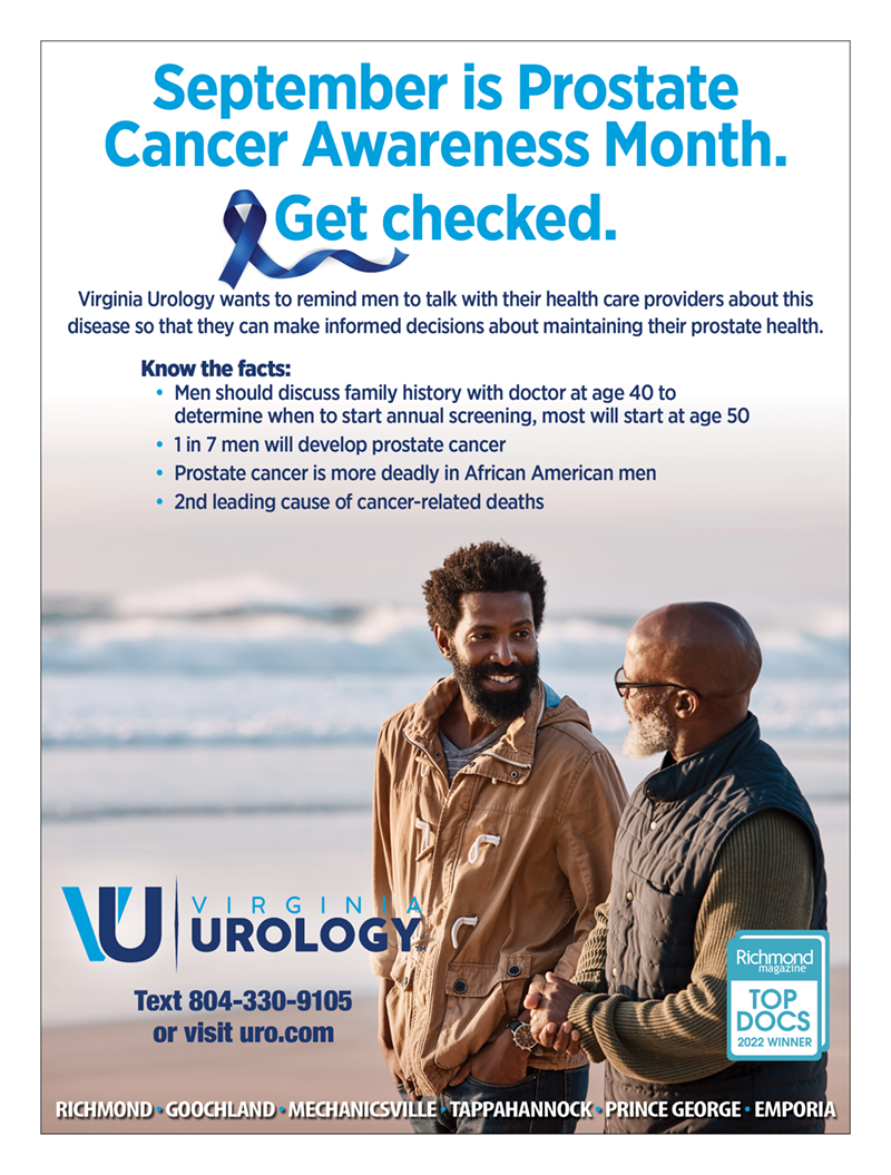 Richmond Magazine full-page ad for Virginia Urology